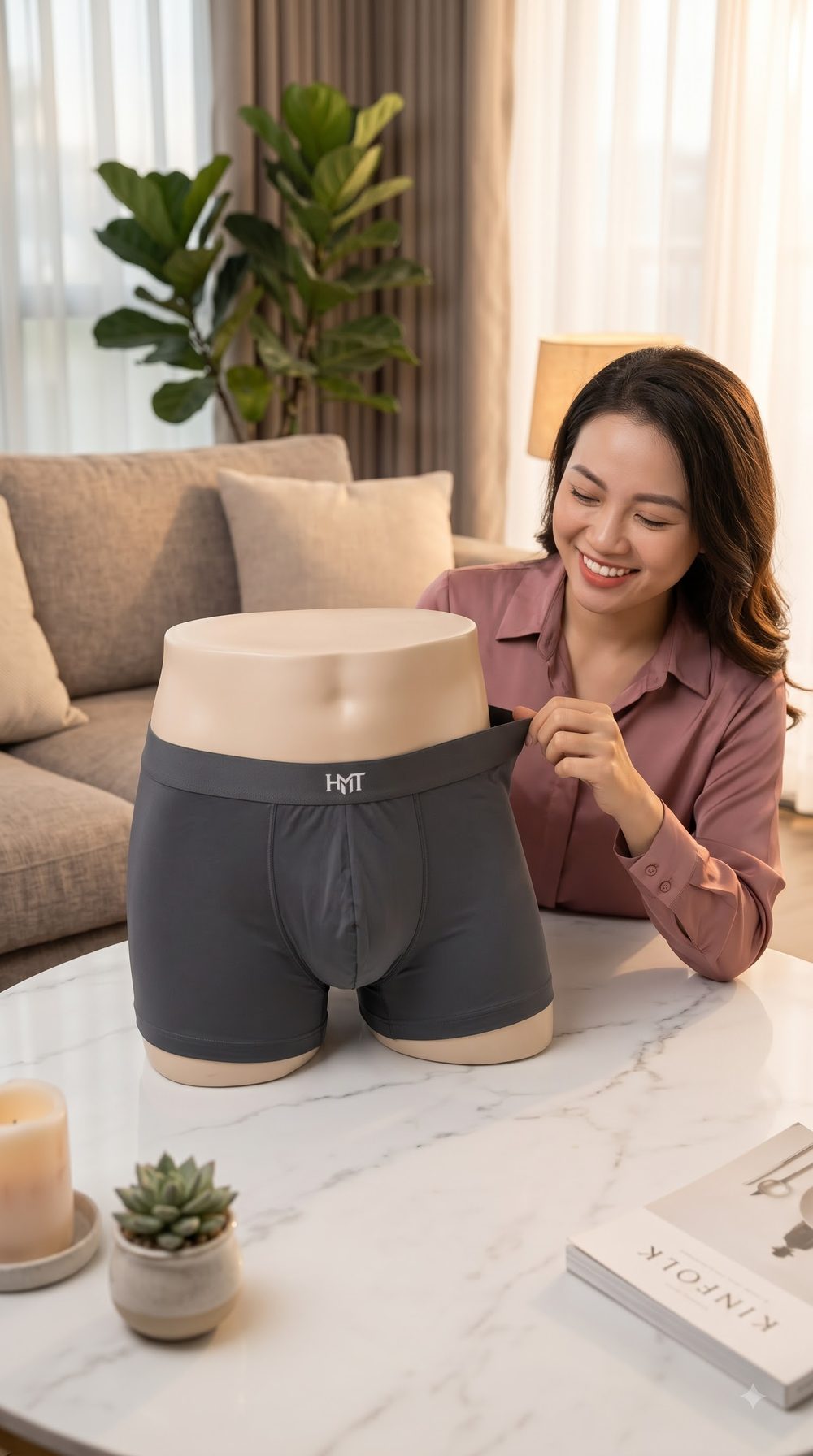 Cận cạp quần trên mannequin Big Size